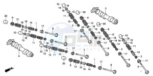 VFR800 drawing CAMSHAFT/VALVE (FRONT)