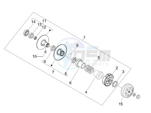 S 125 4T ie E3 College drawing Driven pulley