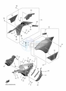 YZF1000 YZF-R1 (B3LG) drawing COWLING 5