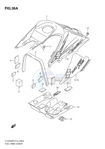 LT-Z400 (E19) drawing FUEL TANK COVER (MODEL L0)