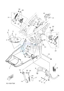 YP400RA EVOLIS 400 ABS (BL12) drawing STAND & FOOTREST