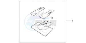 GL18009 France - (F / CMF) drawing PANNIER/TRUNK CARPET SET