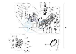 LOOXOR - 50 cc drawing CRANKCASE