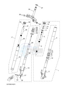 MT125A MT-125 ABS (5D7D) drawing FRONT FORK