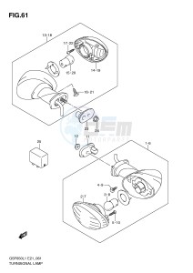 GSF650 (E21) Bandit drawing TURNSIGNAL LAMP (GSF650UAL1 E21)