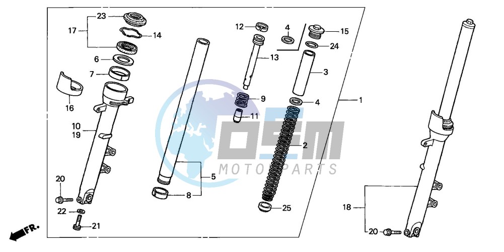 FRONT FORK (CB600F2/F22/3/4)