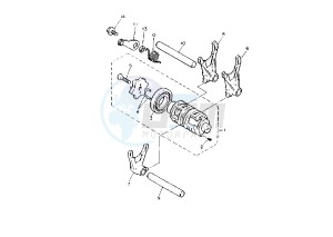 TT R 600 drawing SHIFT CAM-FORK