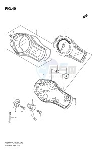 GSF650 (E21) Bandit drawing SPEEDOMETER (GSF650SUAL1 E21)