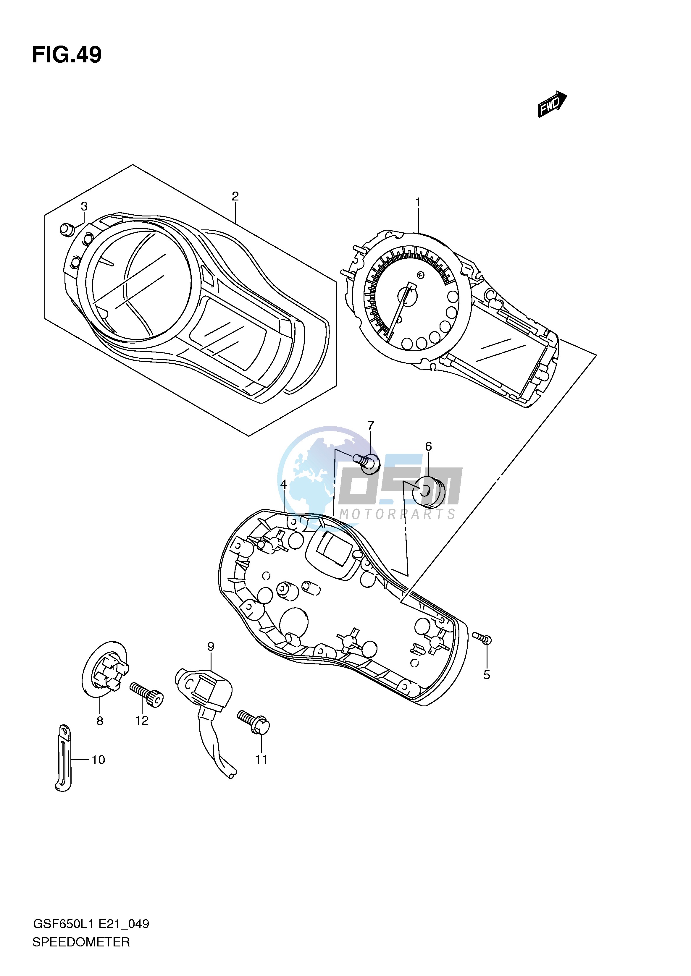 SPEEDOMETER (GSF650SUAL1 E21)