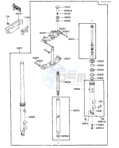 ZL 1000 A [ZL1000 ELIMINATOR] (A1) drawing FRONT FORK