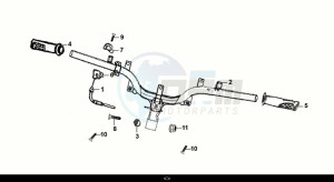 SYMPHONY CARGO 125 (AY12WA-EU) (E5) (M1) drawing CABLE - SWITCH - HANDLE LEVER