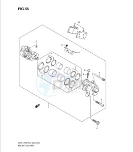 GSX1250 FA drawing FRONT CALIPER