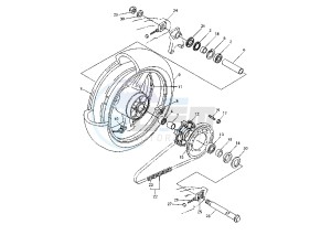 YZF R1 1000 drawing REAR WHEEL