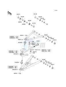 KSV 700 B [KFX 700] (B6F-B9F) B9F drawing SUSPENSION