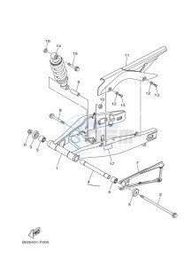 MT-03 MTN320-A (B6W6) drawing REAR ARM & SUSPENSION