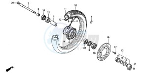 NV600C drawing FRONT WHEEL