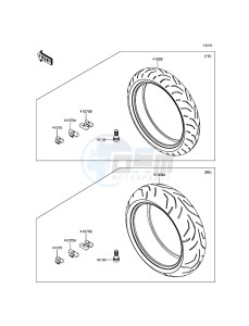 ZZR1400 ABS ZX1400JHF GB XX (EU ME A(FRICA) drawing Tires