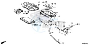 GL1800CF F6C ED drawing AIR CLEANER