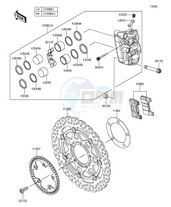 Z1000SX_ABS ZX1000MGF FR GB XX (EU ME A(FRICA) drawing Front Brake