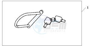 CBF600S drawing HONDA U-LOCK