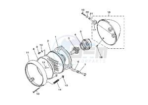 XVS A DRAG STAR CLASSIC 650 drawing HEADLIGHT