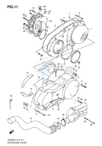 AN400 ABS BURGMAN EU-UK drawing CRANKCASE COVER