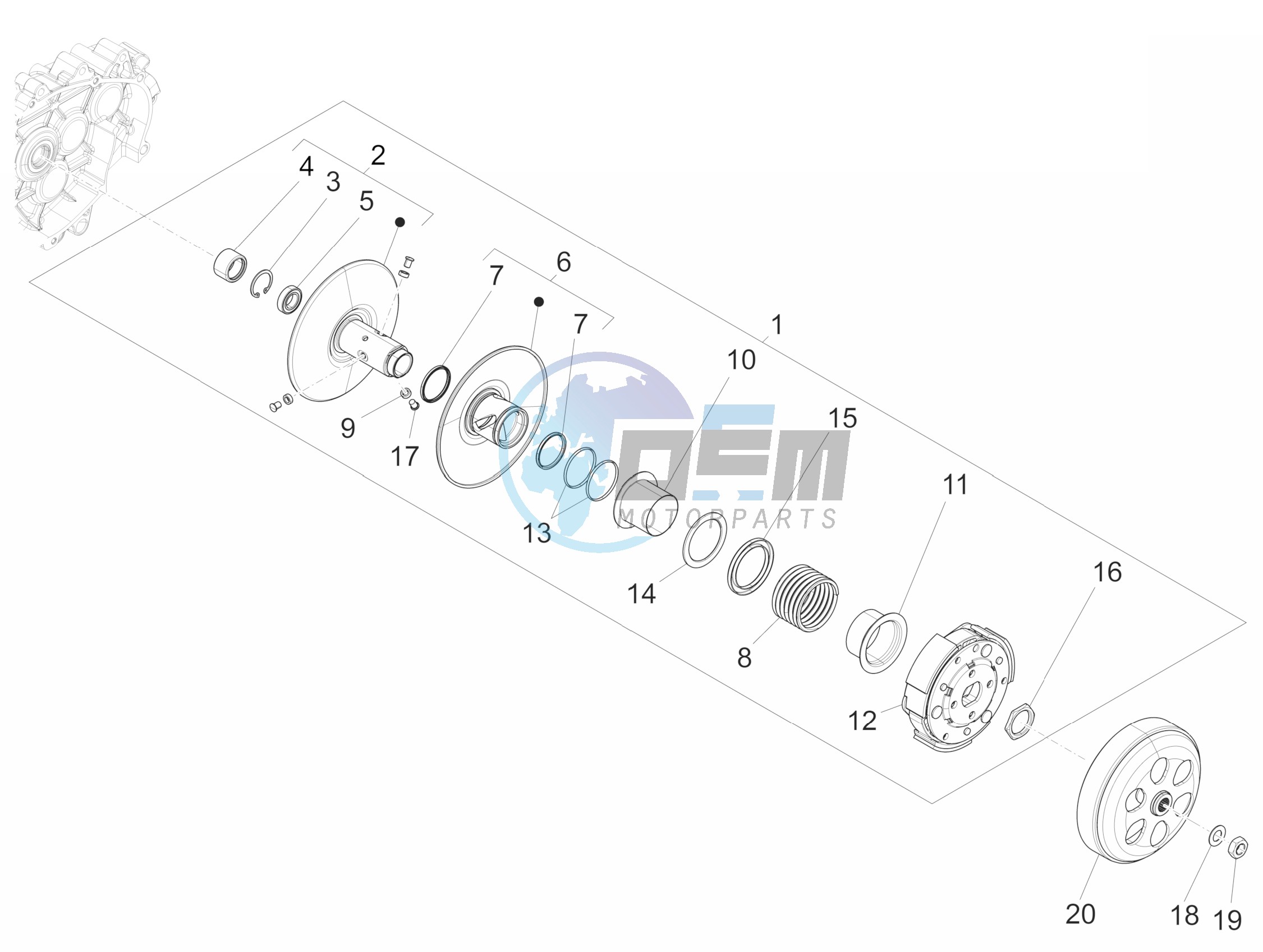 Driven pulley