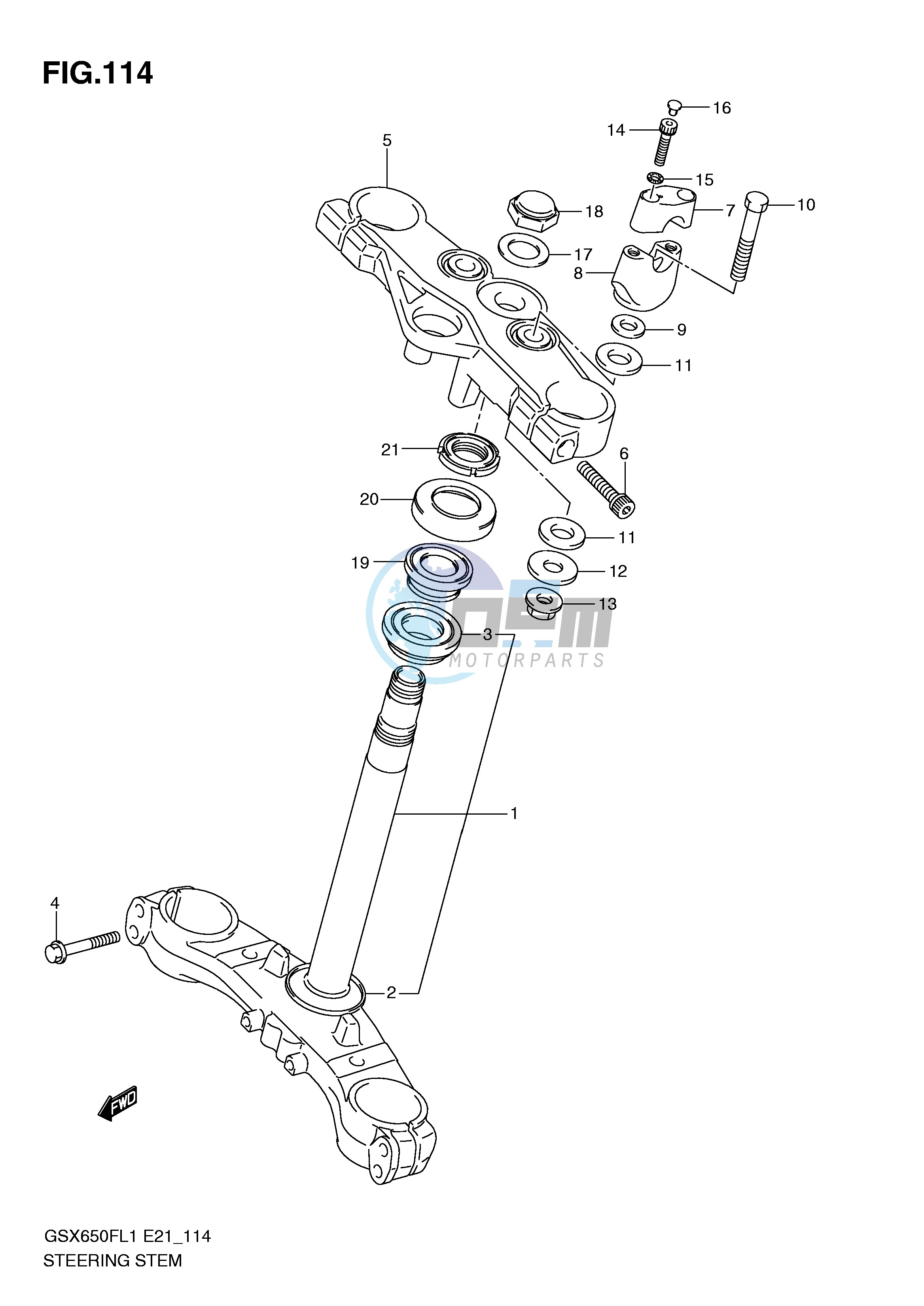 STEERING STEM (GSX650FUL1 E24)