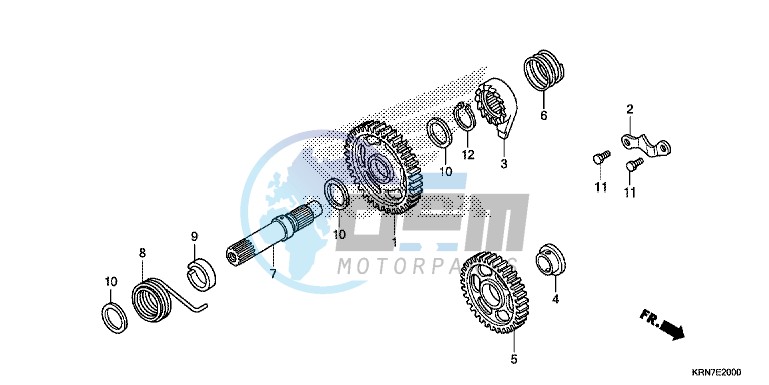 KICK STARTER SPINDLE