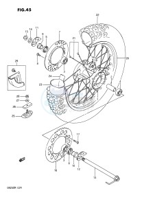 DR250 (E24) drawing REAR WHEEL