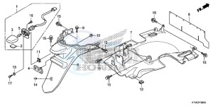 SH300AD SH300i E drawing REAR FENDER