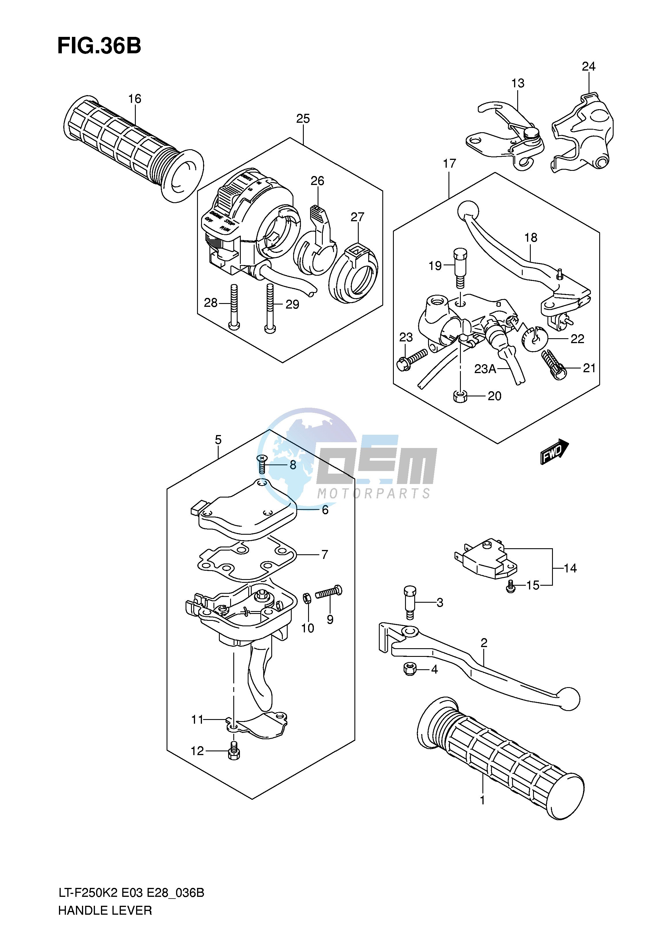 HANDLE LEVER (MODEL K5 K6)