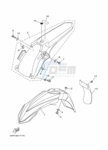 YZ250 (B9UA) drawing FENDER