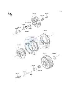 KX 125 M (M1) drawing CLUTCH