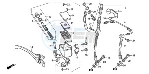 CB600F HORNET S drawing FR. BRAKE MASTER CYLINDER (CB600F3/4)