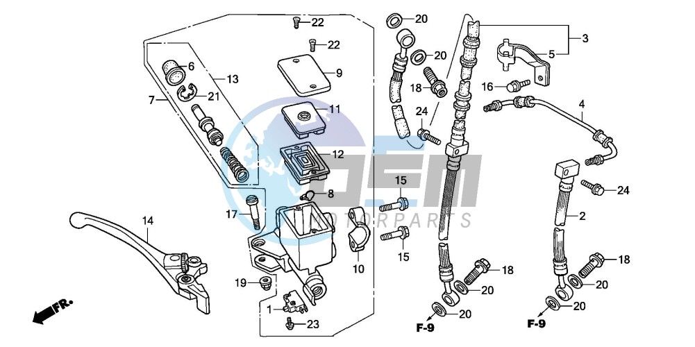 FR. BRAKE MASTER CYLINDER (CB600F3/4)