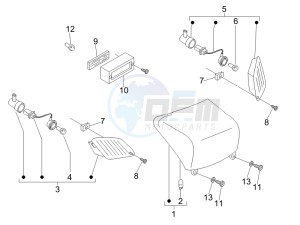 LX 150 4T ie E3 drawing Tail light - Turn signal lamps