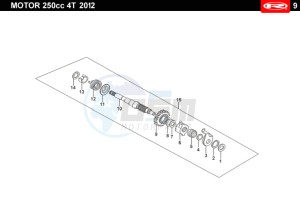 TANGO-250CC-4T-WHITE drawing COMPLETE STARTING AXLE