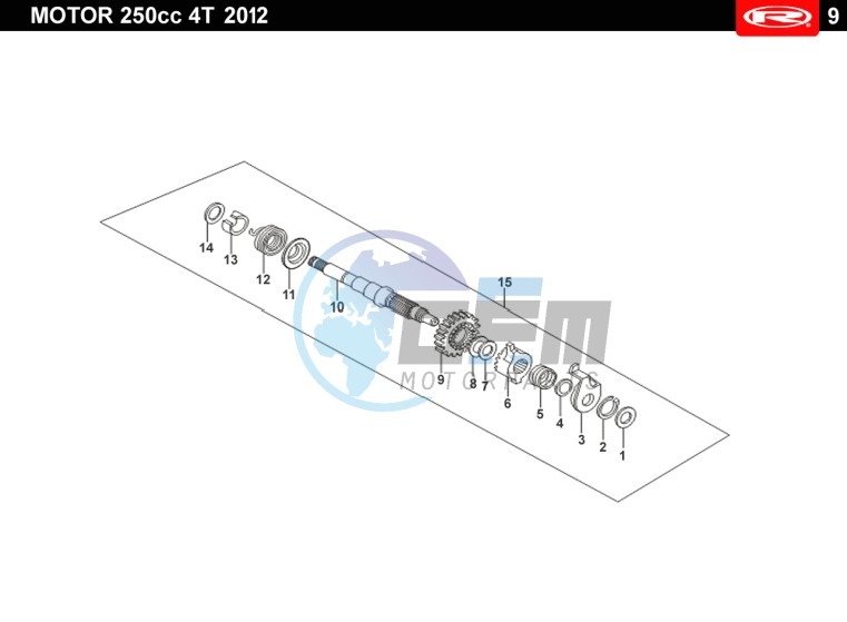 COMPLETE STARTING AXLE