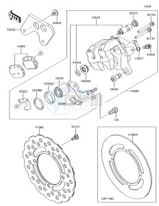 KX85-II KX85DHF EU drawing Rear Brake