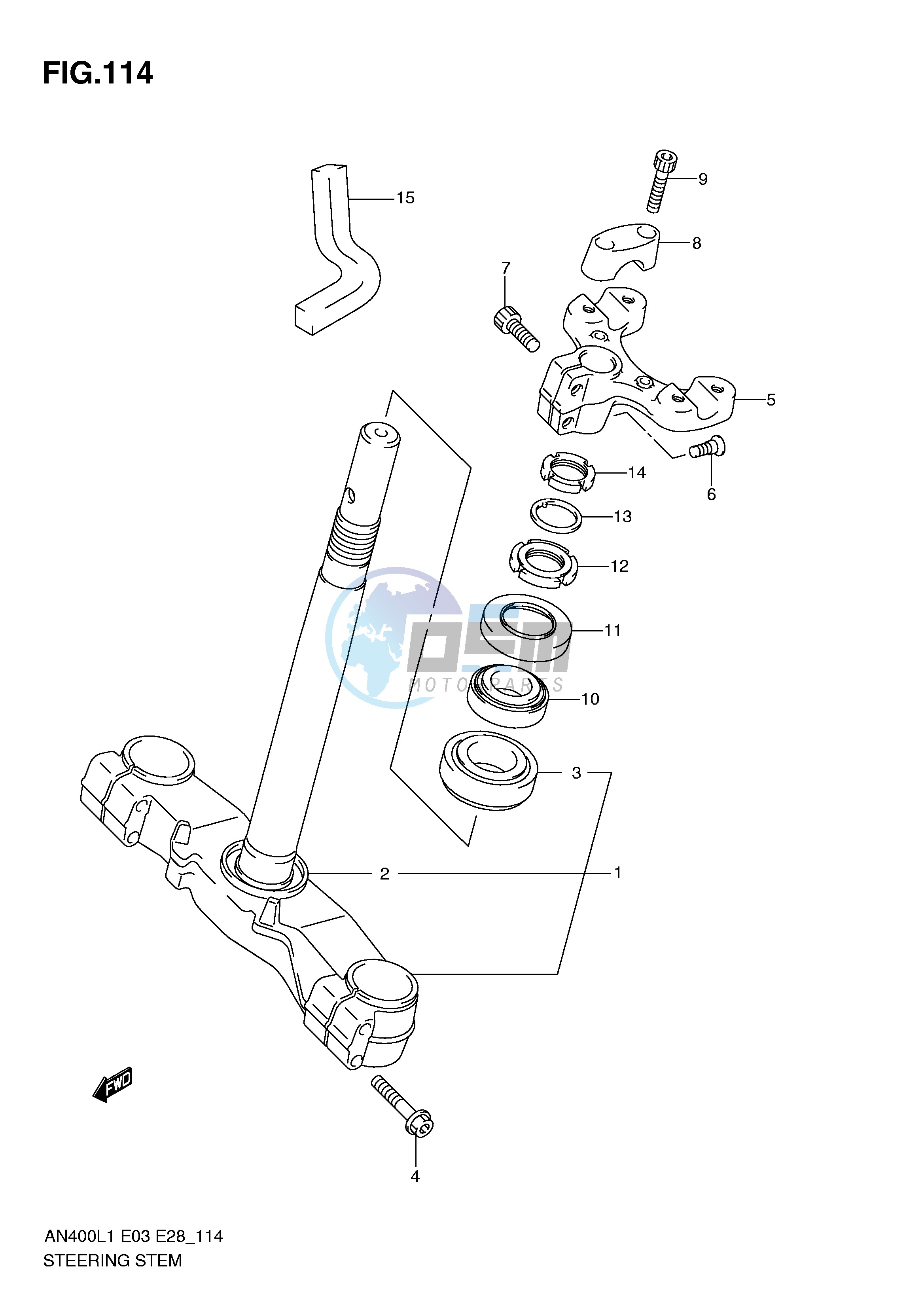 STEERING STEM (AN400ZAL1 E33)