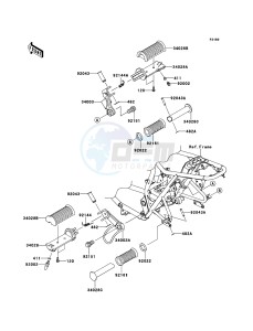 W800 EJ800ADFA GB XX (EU ME A(FRICA) drawing Footrests