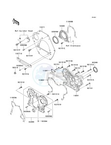 KAF 950 B [MULE 3010 DIESEL 4X4] (B7F) B7F drawing ENGINE COVER-- S- -