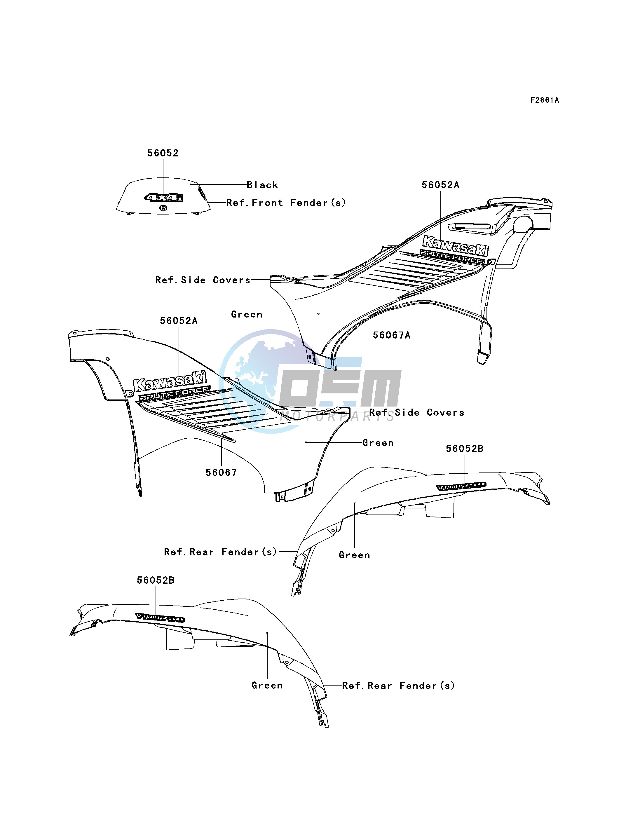 DECALS-- GREEN- --- A6F- -