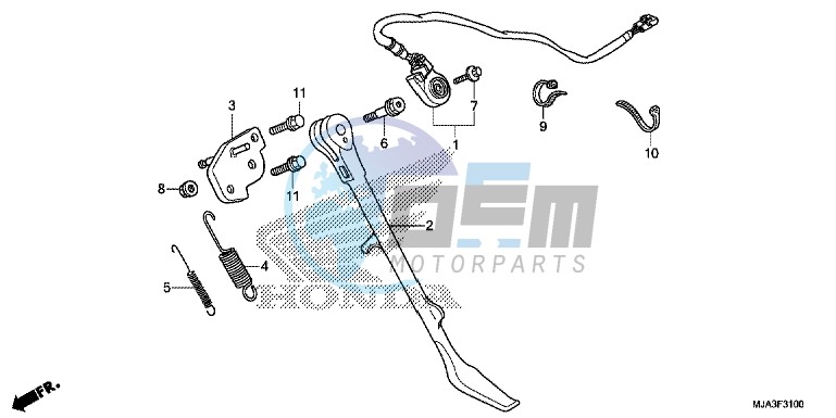 SIDE STAND (VT750C/C2S/CA/CS)