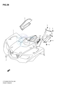 LT-F400 (P28-P33) drawing FRONT FENDER