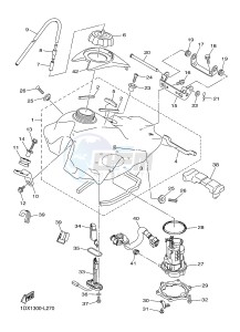 WR450F (1DXJ 1DXF 1DXH 1DXG) drawing FUEL TANK