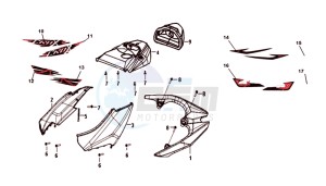 CROX 50 45KMH (L8 L9) EU EURO4 drawing COWLING