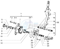 Zip 50 SP drawing Steering column - disc brake