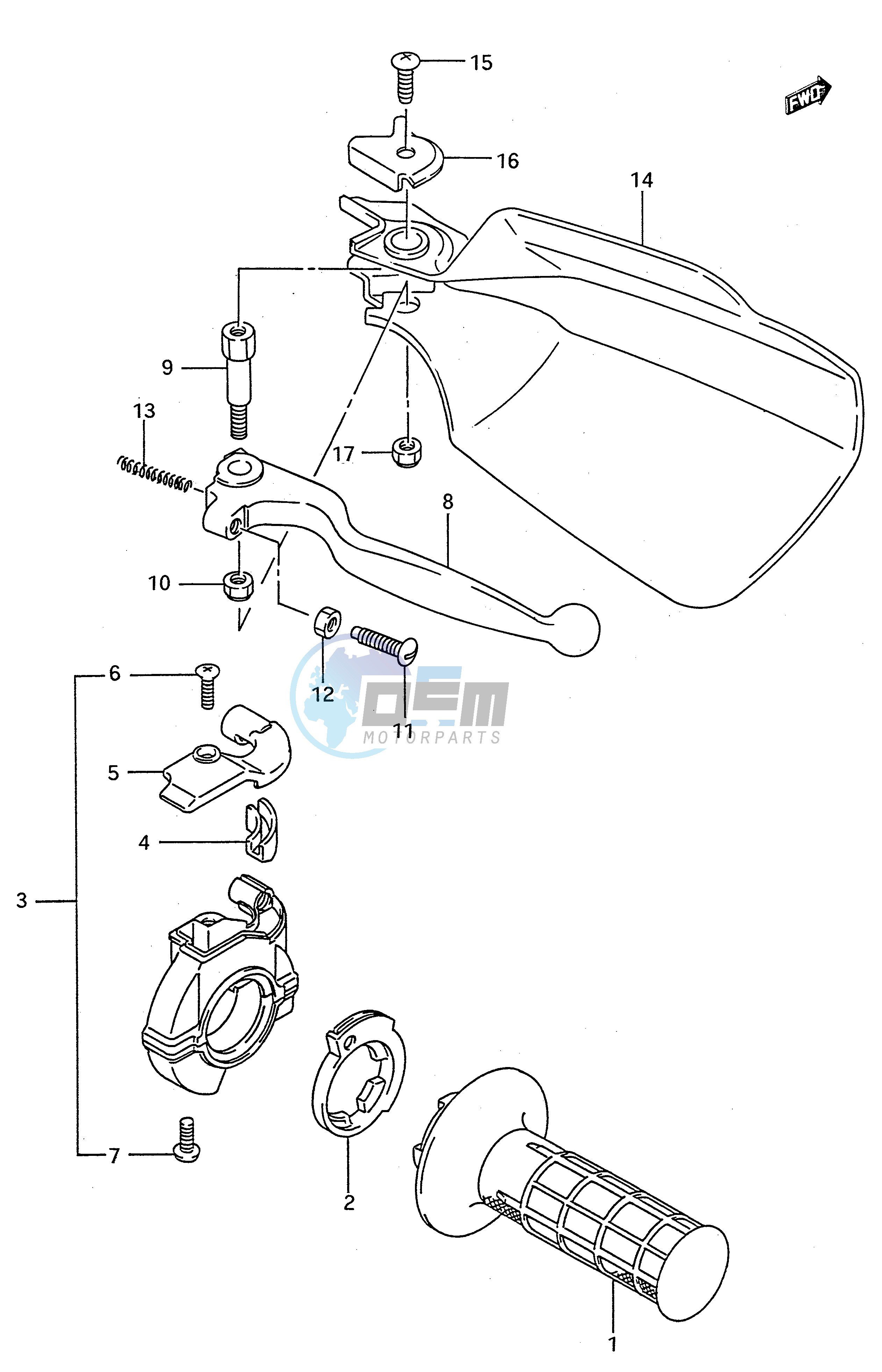 RIGHT KNUCKLE COVER (MODEL N P R)